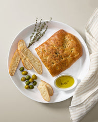 Large Round Melamine Serving Tray - White