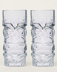 Viski Crystal Tiki 14-oz. Glasses - Set of 2 - Clear