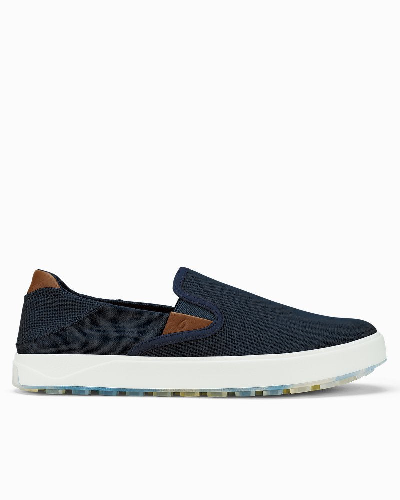 Men's OluKai Wai'alae Slip-On Golf Shoes - Trench Blue