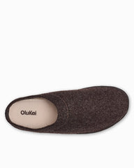 Men's OluKai Hāmani Hulu Wool Mule Slippers - Dark Java