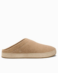 Men's OluKai Hāmani Hulu Wool Mule Slippers - Oatmeal