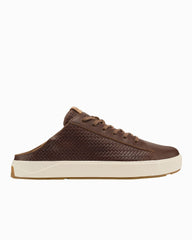 Men's OluKai Lae‘ahi Lī Lauhala Lace-Up Shoes - Toffee