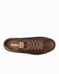 Men's OluKai Lae‘ahi Lī Lauhala Lace-Up Shoes - Toffee