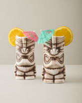 High Tide Tiki Mugs — Set of 2 - White