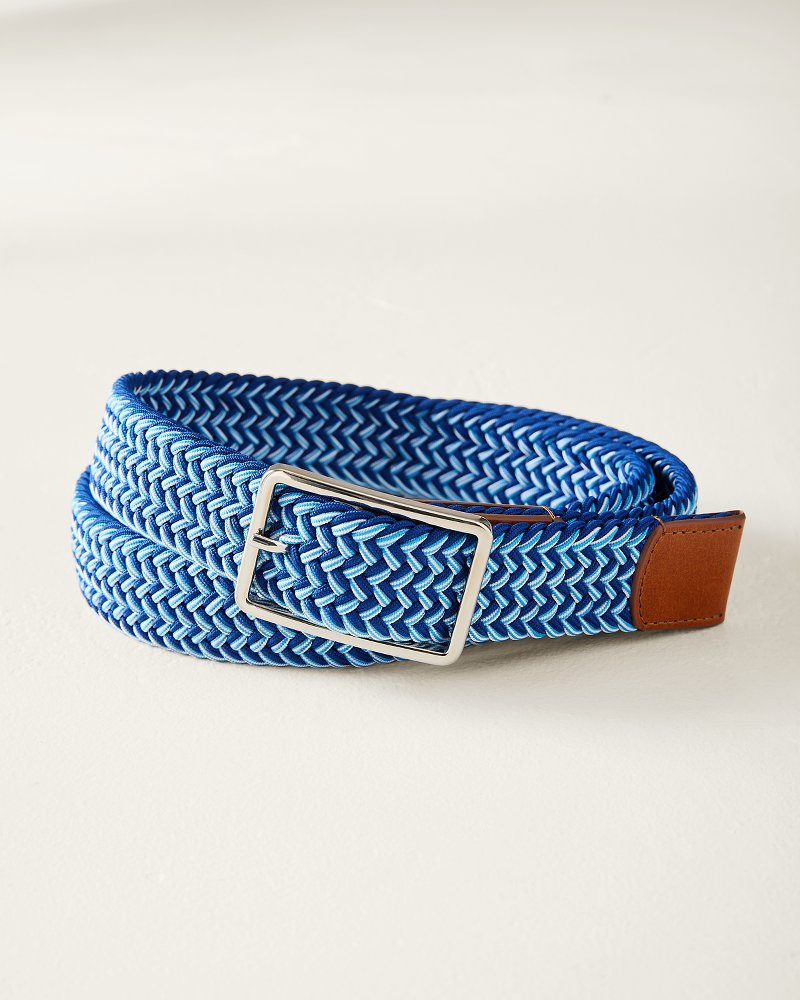 Blue Stretch Webbed Belt - Blue
