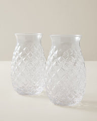 Viski Pacific Pineapple 18-oz. Glasses - Set of 2 - Clear