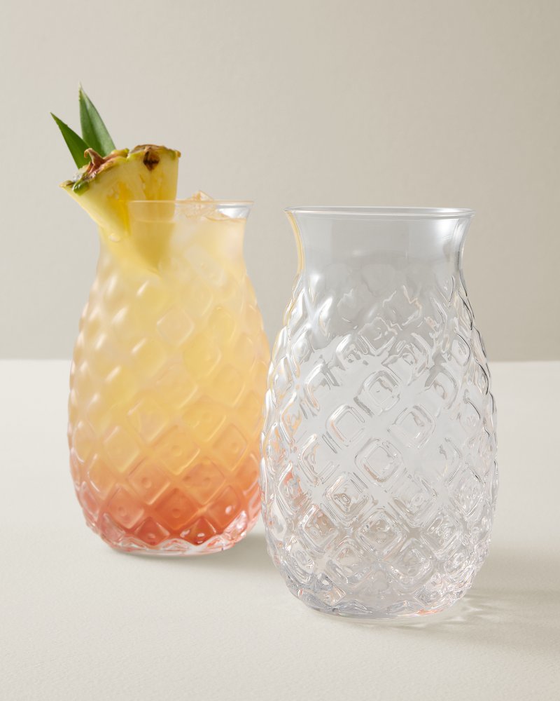 Viski Pacific Pineapple 18-oz. Glasses - Set of 2 - Clear