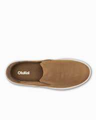 Women's OluKai Pehuea Leather Slip-On Shoes - Sahara