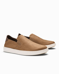Women's OluKai Pehuea Leather Slip-On Shoes - Sahara