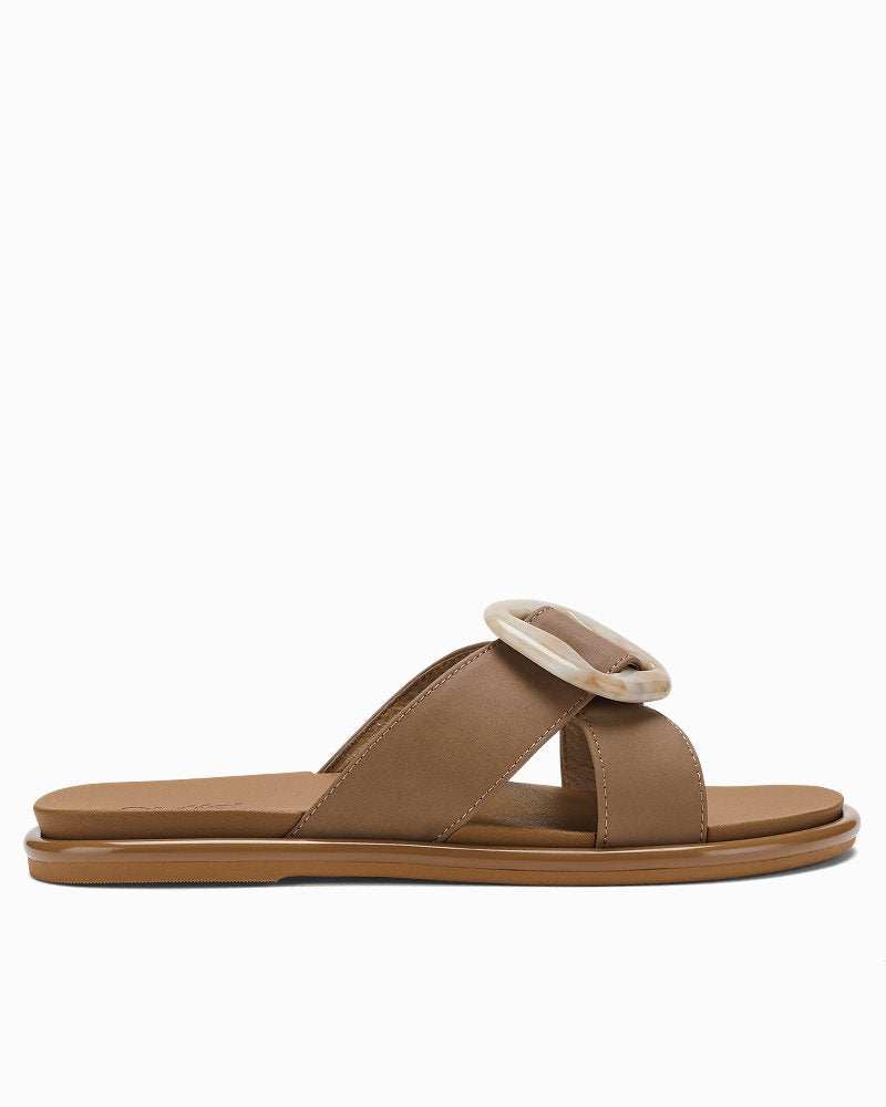 Women's OluKai La'I Slide Sandals - Tan