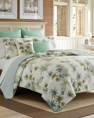 Serenity Palms Standard Quilted Sham - Blue