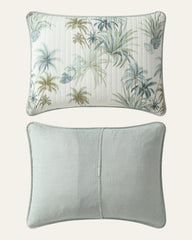 Serenity Palms King Quilted Sham - Blue