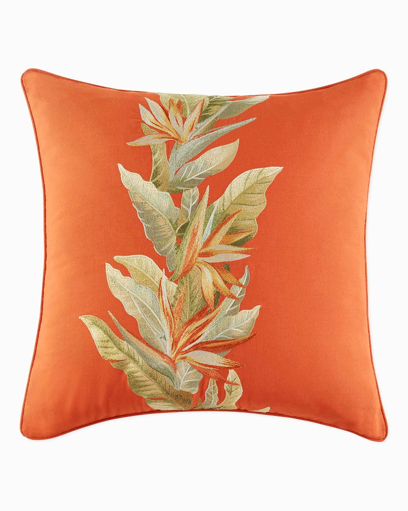 Birds of Paradise Decorative Pillow - Red