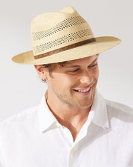 Ezra Vented Panama Hat - Unbleached