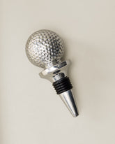 Golf Ball Bottle Stopper - Silver