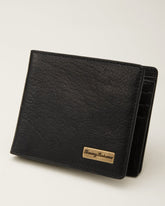 Leather Traveler Slim Fold Wallet - Black