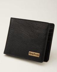 Leather Traveler Slim Fold Wallet - Black