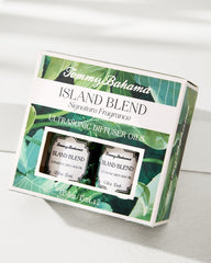 Island Blend Ceramic Pineapple Diffuser Oil Refill Set - Island Blend