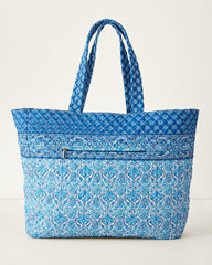 Paisley Quilted Tote - Blue Multi