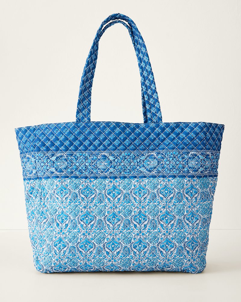 Paisley Quilted Tote - Blue Multi