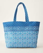 Paisley Quilted Tote - Blue Multi