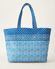 Paisley Quilted Tote - Blue Multi