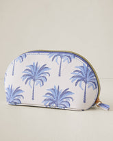Palm Banks Cosmetic Travel Case - Blue Palm