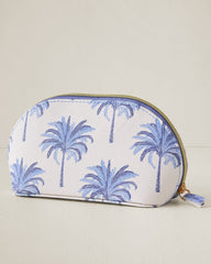 Palm Banks Cosmetic Travel Case - Blue Palm