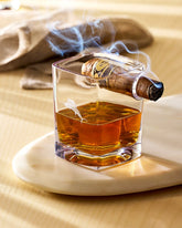 Etched Marlin Corkcicle® Cigar Glass - Clear