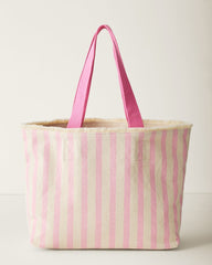 Spartina Pink Palm Embroidered Beach Tote - Pink Palms