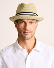 Caden Braided Fedora Hat - Driftwood