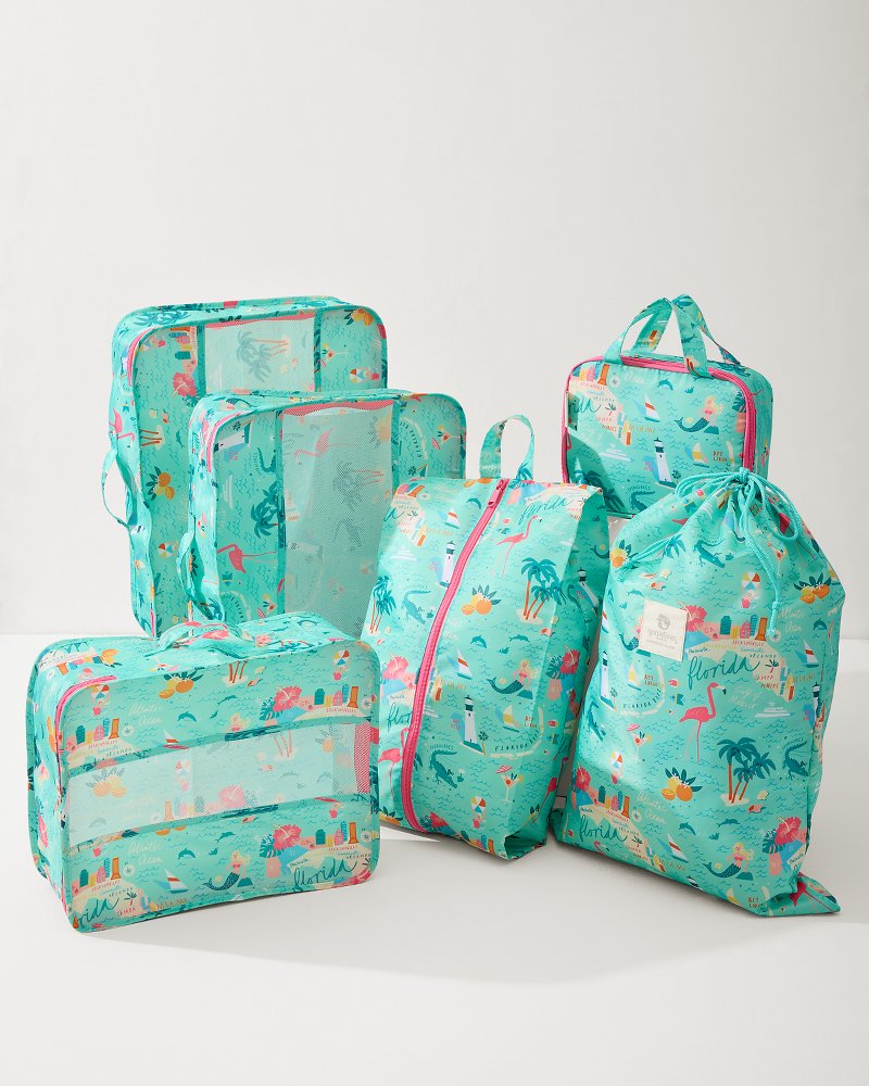 Spartina Greetings from Florida Packing Cube 6-Piece Set - Florida