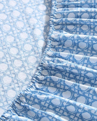 Diamond Isle 4-Piece Queen Sheet Set - Blue