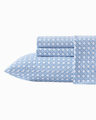 Diamond Isle 4-Piece Queen Sheet Set - Blue