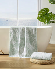 Lago Palm 2-Piece Bath Towel Set - Coconut