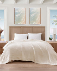 Island Estate Ventura King Quilt Blanket - Ivory