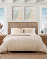 Island Estate Beachside Blooms 3-Piece Full/Queen Duvet Cover Set - Beige
