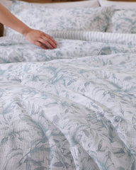 Orchid Bay Reversible Full/Queen 3-Piece Comforter Set - Soft Blue