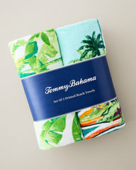 Tropical Toile & Marlin Paradise Beach Towels - Set of 2 - Multicolor