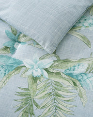 Floral Enchantment Reversible 3-Piece King Comforter Set - Light Blue/Aqua