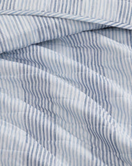 Bahama Weekend Stripe 3-Piece King Quilt Set - Island Blue