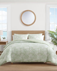 Beach Toile Reversible 3-Piece King Comforter Set - Pistachio Green