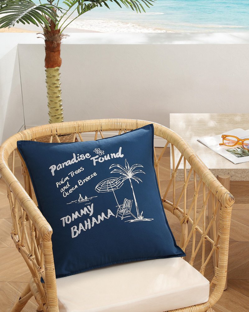 Paradise Found Navy Decorative Pillow - Indigo