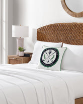 Paradise League Decorative Pillow - Green/White