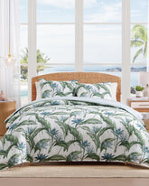Birds of Paradise Reversible 3-Piece Full/Queen Comforter Set - Blue/Greenblue