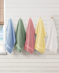 Pineapple Bay 6-Piece Bath Towel Set - White/Lt Beige