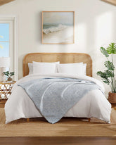 Mirage Medallion Throw Blanket - Blue Canal