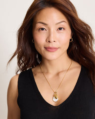 Royal Coast Shell Charm Necklace - Gold