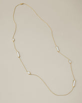 Royal Coast Mother of Pearl Station Necklace - Gold