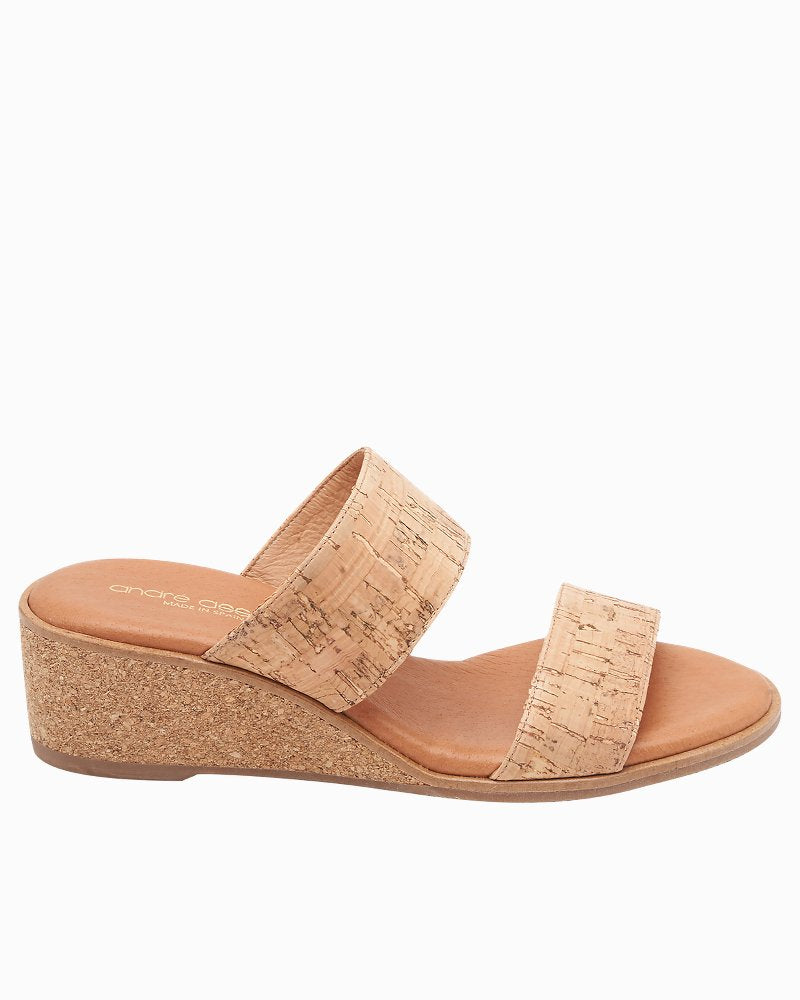 André Assous Gwenn Cork Featherweights Wedges - Natural